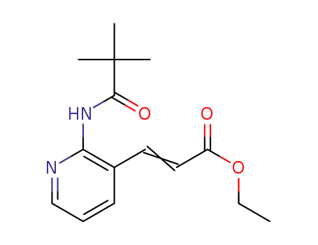 Molecular Structure of 882029-13-2 (ETHYL 3-[(2-PIVALOYLAMINO)PYRIDINE-3-YL]ACRYLATE)