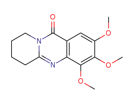 Molecular Structure of 80776-93-8 (11H-Pyrido[2,1-b]quinazolin-11-one,  6,7,8,9-tetrahydro-2,3,4-trimethoxy-)
