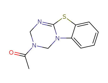 Molecular Structure of 81436-66-0 (1-(2H-[1,3,5]triazino[2,1-b][1,3]benzothiazol-3(4H)-yl)ethanone)