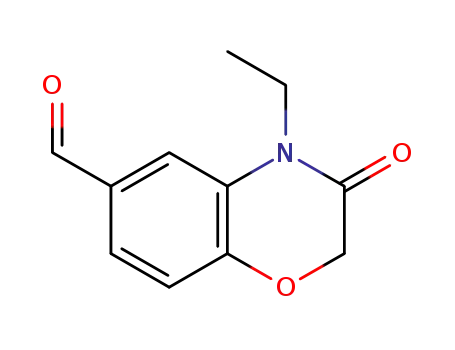 Molecular Structure of 813449-07-9 (2H-1,4-Benzoxazine-6-carboxaldehyde,4-ethyl-3,4-dihydro-3-oxo-(9CI))