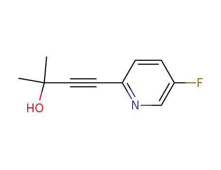 Molecular Structure of 904694-30-0 (dimethylhydroxymethyl-5-fluoro-2-pyridylacetylene)