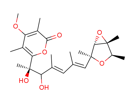 6-[(3E,5E)-(R)-1,2-Dihydroxy-1,3,5-trimethyl-6-((1S,2S,4R,5R)-2,4,5-trimethyl-3,6-dioxa-bicyclo[3.1.0]hex-2-yl)-hexa-3,5-dienyl]-4-methoxy-3,5-dimethyl-pyran-2-one