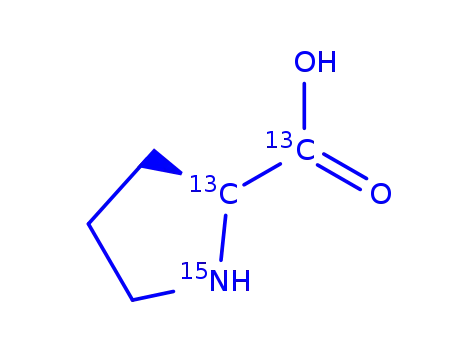 Molecular Structure of 81202-06-4 (L-PROLINE (1-13C))
