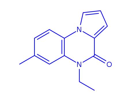 Molecular Structure of 811412-74-5 (Pyrrolo[1,2-a]quinoxalin-4(5H)-one, 5-ethyl-7-methyl- (9CI))