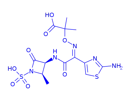 Molecular Structure of 80951-91-3 (aztreonam)