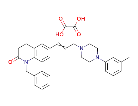Molecular Structure of 80834-68-0 (1-Benzyl-6-(3-(4-(3-methylphenyl)-1-piperazinyl)-1-propenyl)-3,4-dihyd rocarbostyril oxalate)