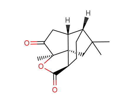 Molecular Structure of 81130-69-0 (7a,9,9-trimethylhexahydro-2H-5,7b-ethanoindeno[1,7-bc]furan-2,7(7aH)-dione)