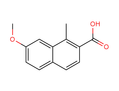 Molecular Structure of 812690-20-3 (2-Naphthalenecarboxylicacid,7-methoxy-1-methyl-(9CI))