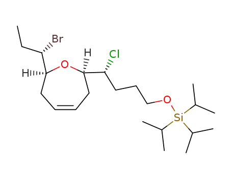 {(R)-4-[(2R,7S)-7-((S)-1-Bromo-propyl)-2,3,6,7-tetrahydro-oxepin-2-yl]-4-chloro-butoxy}-triisopropyl-silane