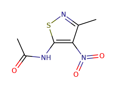 Molecular Structure of 88394-22-3 (N-(3-methyl-4-nitro-1,2-thiazol-5-yl)acetamide)