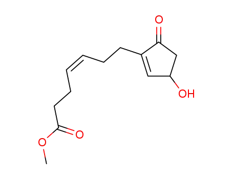 Molecular Structure of 78908-10-8 ((+/-)-methyl 7-(3-hydroxy-5-oxo-1-cyclopenten-1-yl)-4-(Z)-heptenoate)