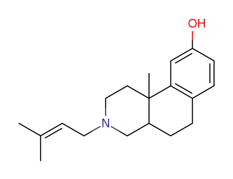 Molecular Structure of 81124-85-8 (9-hydroxy-10-methyl-3-(3-methyl-2-butenyl)-1,2,3,4,4a,5,6,10b-octahydrobenzo(f)isoquinoline)