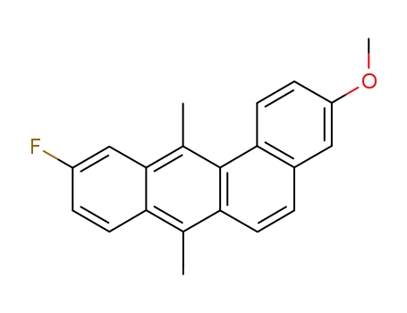 Molecular Structure of 192384-33-1 (Benz[a]anthracene, 10-fluoro-3-methoxy-7,12-dimethyl-)