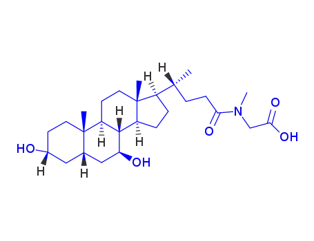2-[[(4R)-4-[(3R,5S,7S,10R,13R,17R)-3,7-dihydroxy-10,13-dimethyl-2,3,4, 5,6,7,8,9,11,12,14,15,16,17-tetradecahydro-1H-cyclopenta[a]phenanthren -17-yl]pentanoyl]-methyl-amino]acetic acid