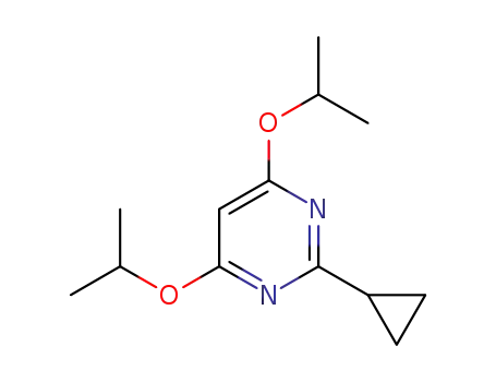 Molecular Structure of 811802-33-2 (Pyrimidine, 2-cyclopropyl-4,6-bis(1-methylethoxy)- (9CI))