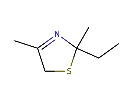 Molecular Structure of 80881-40-9 (2,4-Dimethyl-2-ethyl-3-thiazoline)