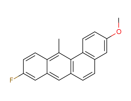 Molecular Structure of 192384-10-4 (Benz[a]anthracene, 9-fluoro-3-methoxy-12-methyl-)