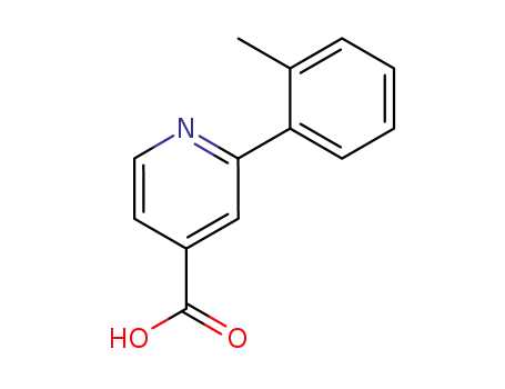 Molecular Structure of 883528-31-2 (2-(2-Methylphenyl)-isonicotinic acid)