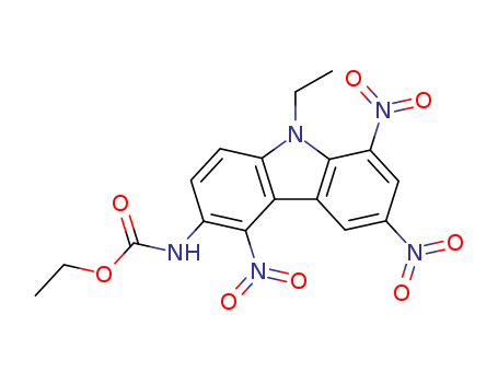 Carbamicacid, (9-ethyl-4,6,8-trinitro-9H-carbazol-3-yl)-, ethyl ester (9CI) cas  80776-35-8