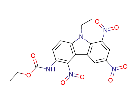 Molecular Structure of 80776-35-8 (ethyl (9-ethyl-4,6,8-trinitro-9H-carbazol-3-yl)carbamate)