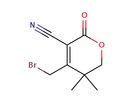 2H-Pyran-3-carbonitrile,4-(bromomethyl)-5,6-dihydro-5,5-dimethyl-2-oxo- cas  80946-00-5