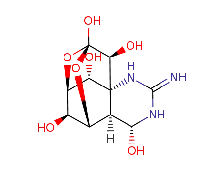 (1R,5R,6R,9S,11S,12S,13R,14S)-3-amino-8,10-dioxa-2,4-diazatetracyclo[7.3.1.1~7,11~.0~1,6~]tetradec-3-ene-5,9,12,13,14-pentol (non-preferred name)