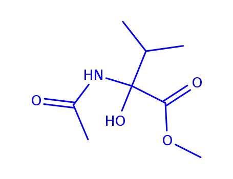 Molecular Structure of 883456-91-5 (Valine,  N-acetyl-2-hydroxy-,  methyl  ester)