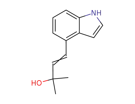Molecular Structure of 79133-59-8 (4-(3-hydroxy-3-methyl-1-buten-1-yl)indole)