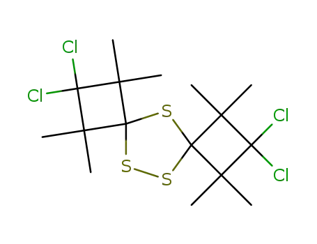 5,10,11-Trithiadispiro[3.1.3.2]undecane,
2,2,8,8-tetrachloro-1,1,3,3,7,7,9,9-octamethyl-