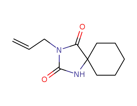 Molecular Structure of 882-66-6 (3-allyl-1,3-diazaspiro[4.5]decane-2,4-dione)