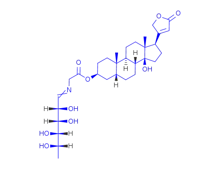 글리신, N- (6-deoxy-L-mannosyl)-, 3-ester with 3-beta, 14-dihydroxy-5-b eta-card-20 (22) -enolide