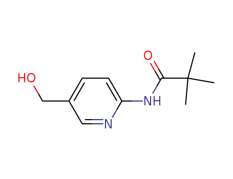 Molecular Structure of 882016-49-1 (N-(5-HYDROXYMETHYL-PYRIDIN-2-YL)-2,2-DIMETHYL-PROPIONAMIDE)