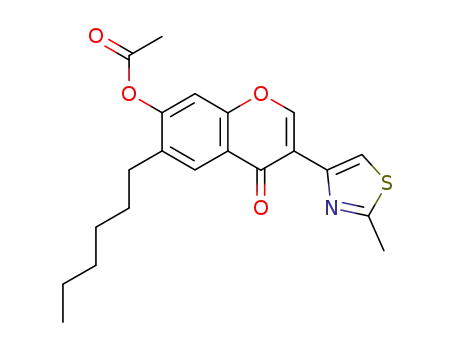 3-(2-Methyl-4-thiazolyl)-6-hexyl-7-acetoxychromanone