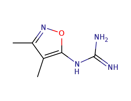 Molecular Structure of 884197-54-0 (Guanidine,  (3,4-dimethyl-5-isoxazolyl)-  (9CI))