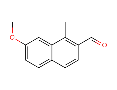 Molecular Structure of 812690-19-0 (2-Naphthalenecarboxaldehyde,7-methoxy-1-methyl-(9CI))