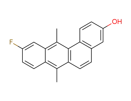 Molecular Structure of 192384-34-2 (Benz[a]anthracen-3-ol, 10-fluoro-7,12-dimethyl-)