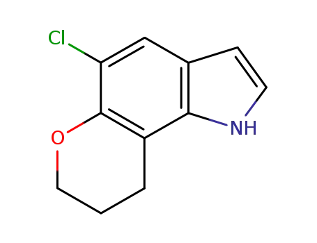 Molecular Structure of 81257-94-5 (1,7,8,9-Tetrahydro-5-chloropyrano(2,3-g)indole)