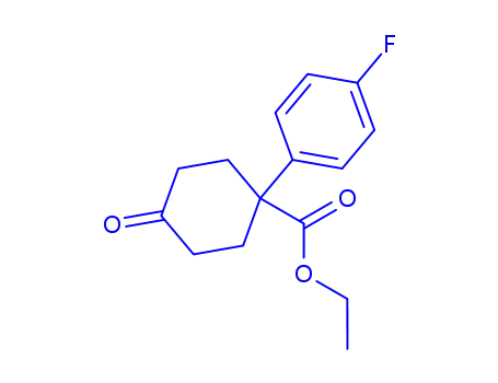 Molecular Structure of 80912-59-0 (ethyl 1-(4-fluorophenyl)-4-oxocyclohexanecarboxylate)