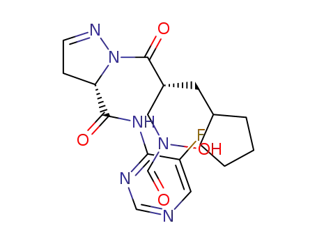 (5S)-1-((2R)-3-Cyclopentyl-2-{[formyl(hydroxy)amino]methyl}propanoyl)-N-(5-fluoro-4-pyrimidinyl)-4,5-dihydro-1H-pyrazole-5-carboxamide