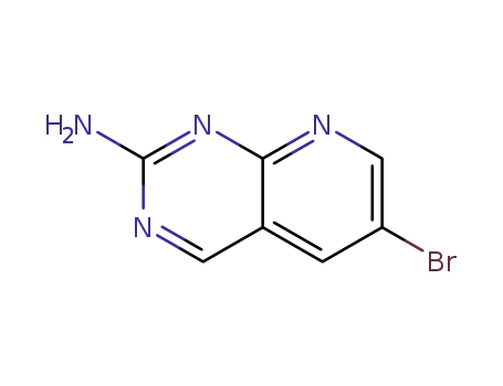 Molecular Structure of 882670-89-5 (6-bromopyrido[2,3-d]pyrimidin-2-amine)