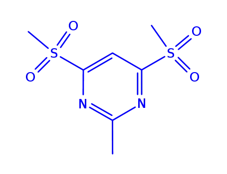 Molecular Structure of 88317-64-0 (2-methyl-4,6-bismethylsulfonylpyrimidine)