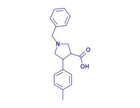 Molecular Structure of 80896-75-9 (Trans-1-benzyl-4-p-tolylpyrrolidine-3-carboxylic acid)