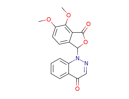 Molecular Structure of 81023-04-3 (1-(5,6-dimethoxy-3-oxo-1,3-dihydro-2-benzofuran-1-yl)cinnolin-4(1H)-one)