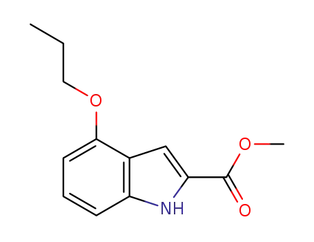 Molecular Structure of 881040-23-9 (4-PROPOXY-1H-INDOLE-2-CARBOXYLIC ACID METHYL ESTER)
