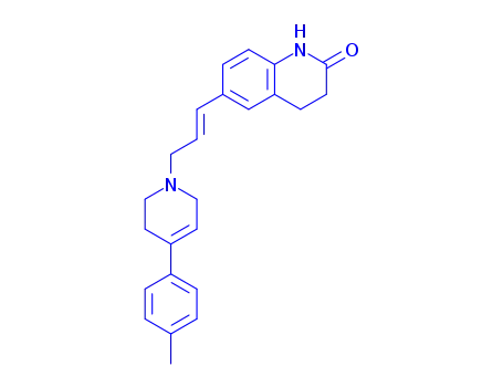 Molecular Structure of 80834-70-4 (2(1H)-Quinolinone, 3,4-dihydro-6-(3-(3,6-dihydro-4-(4-methylphenyl)-1( 2H)-pyridinyl)-1-propenyl)-)