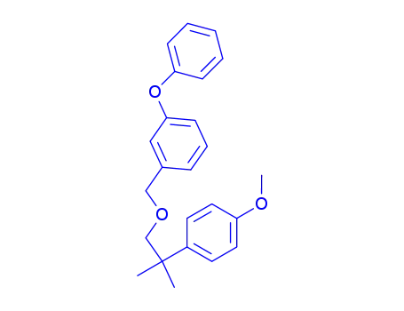 Molecular Structure of 80843-55-6 (1-[[2-(4-methoxyphenyl)-2-methyl-propoxy]methyl]-3-phenoxy-benzene)