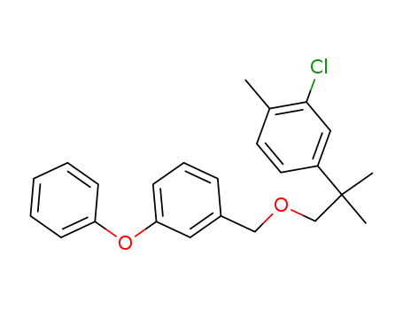 Molecular Structure of 80844-24-2 (2-chloro-4-{1,1-dimethyl-2-[(3-phenoxybenzyl)oxy]ethyl}-1-methylbenzene)