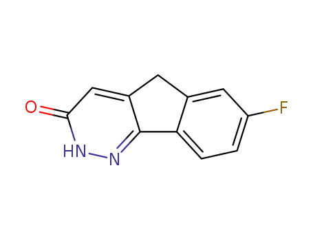 Molecular Structure of 81198-18-7 (7-Fluoro-5H-indeno(1,2-c)piridazin-3-one [Italian])