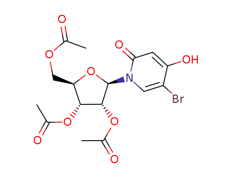 1-(2,3,5-tri-O-acetyl-β-D-ribofuranosyl)-5-bromo-4-hydroxy-2-pyridinone