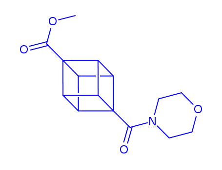 Molecular Structure of 883554-73-2 (METHYL 4-(MORPHOLINOCARBONYL)CUBANECARBOXYLATE)
